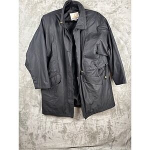 Misty Harbor Black Utility‎ Jacket Womens M Outdoor Workwear Long Coat